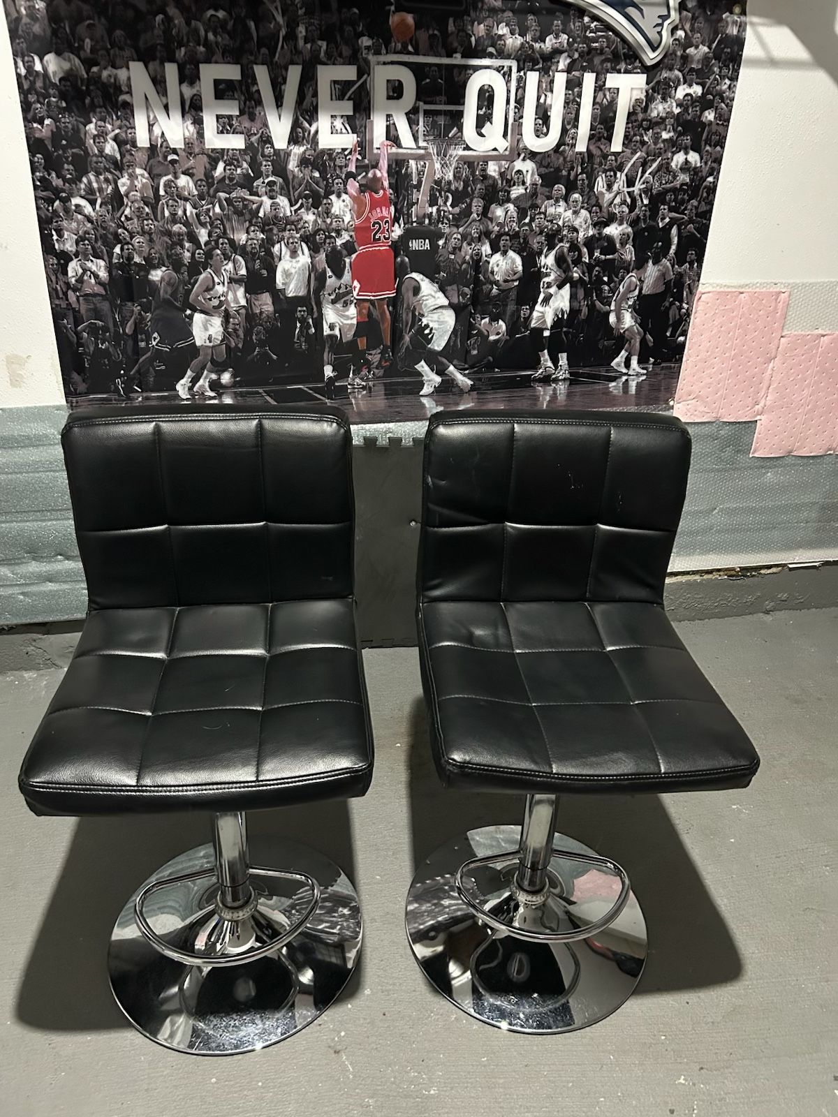 Mint Condition Adjustable Leather Barstools- Lightly Used