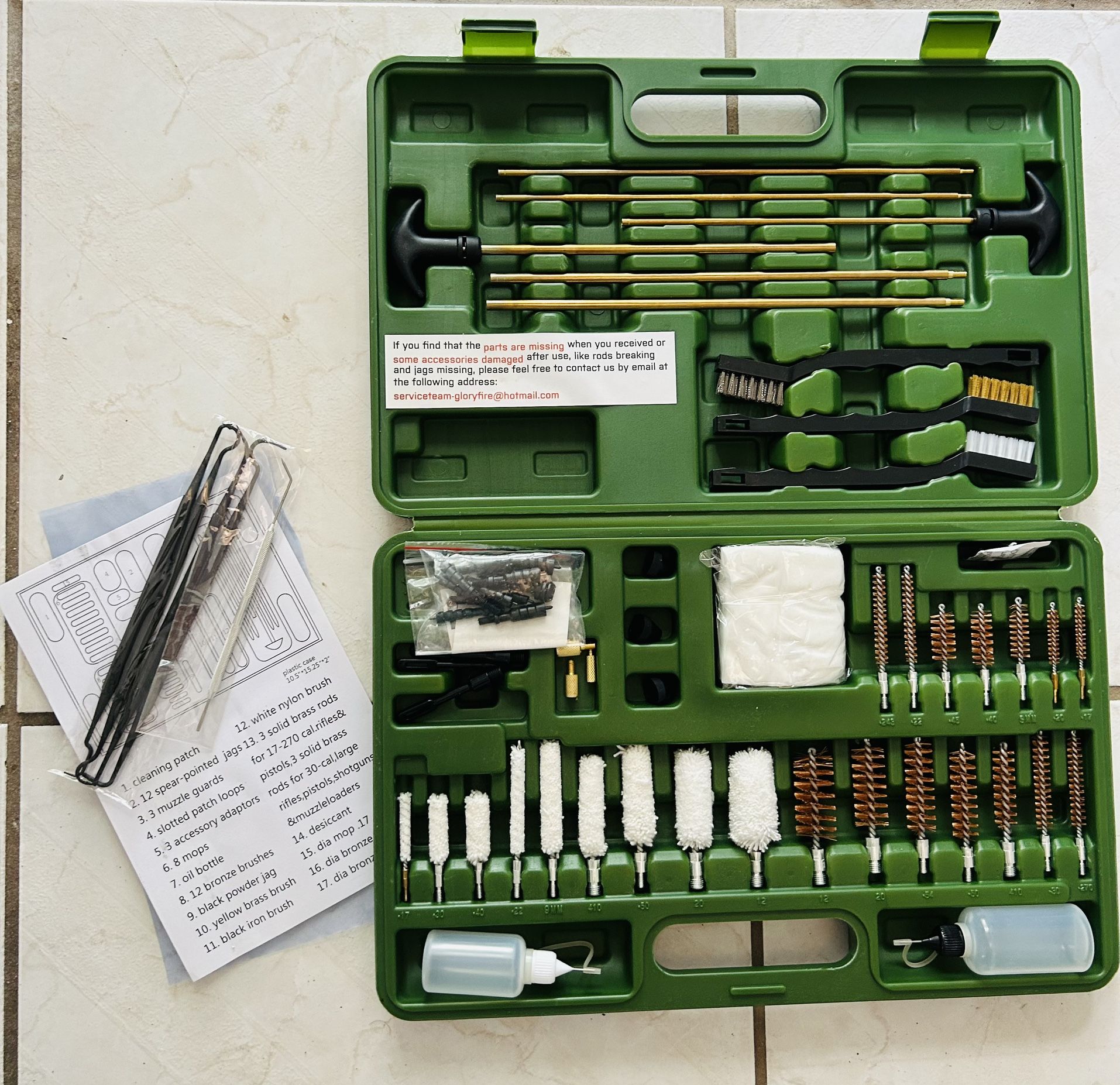 New Gloryfire Universal Gun Cleaning Kit Briefcase carry Case Tactical Hobby