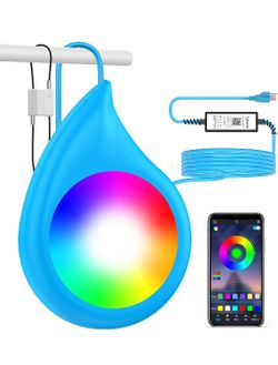 LED Pool Lights with APP Control, 10W RGB Dimmable Underwater Submersible Lights with Magnets, IP68 Waterproof Color Changing 12V Pool Lights for Ingr