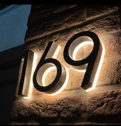 Custom led house number plates