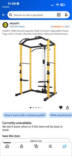 HulkFit 1000 lb Power Cage with Attachments