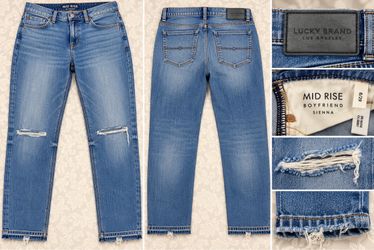 Lucky Brand Mid Rise Boyfriend Jeans Size 8/29