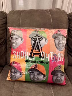 SHOHEI OHTANI Los Angeles Angels Face Pillows 16x16 Stadium Giveaway 2021