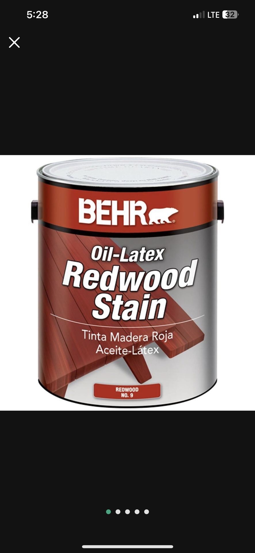 Behr Oil-Latex Redwood Stain NEW Best Price Home Improvement Fence Paint