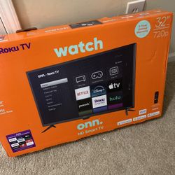 Onn Tv Brand New 32 Inch (Roku)