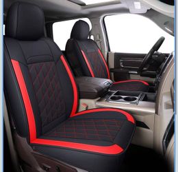INCH EMPIRE Seat Cover Full Set Fit for RAM 1 3-2021 with Curved Back Bench Synthetic Leather Water-Proof 2012, 2013, 2014, 2015, 2016