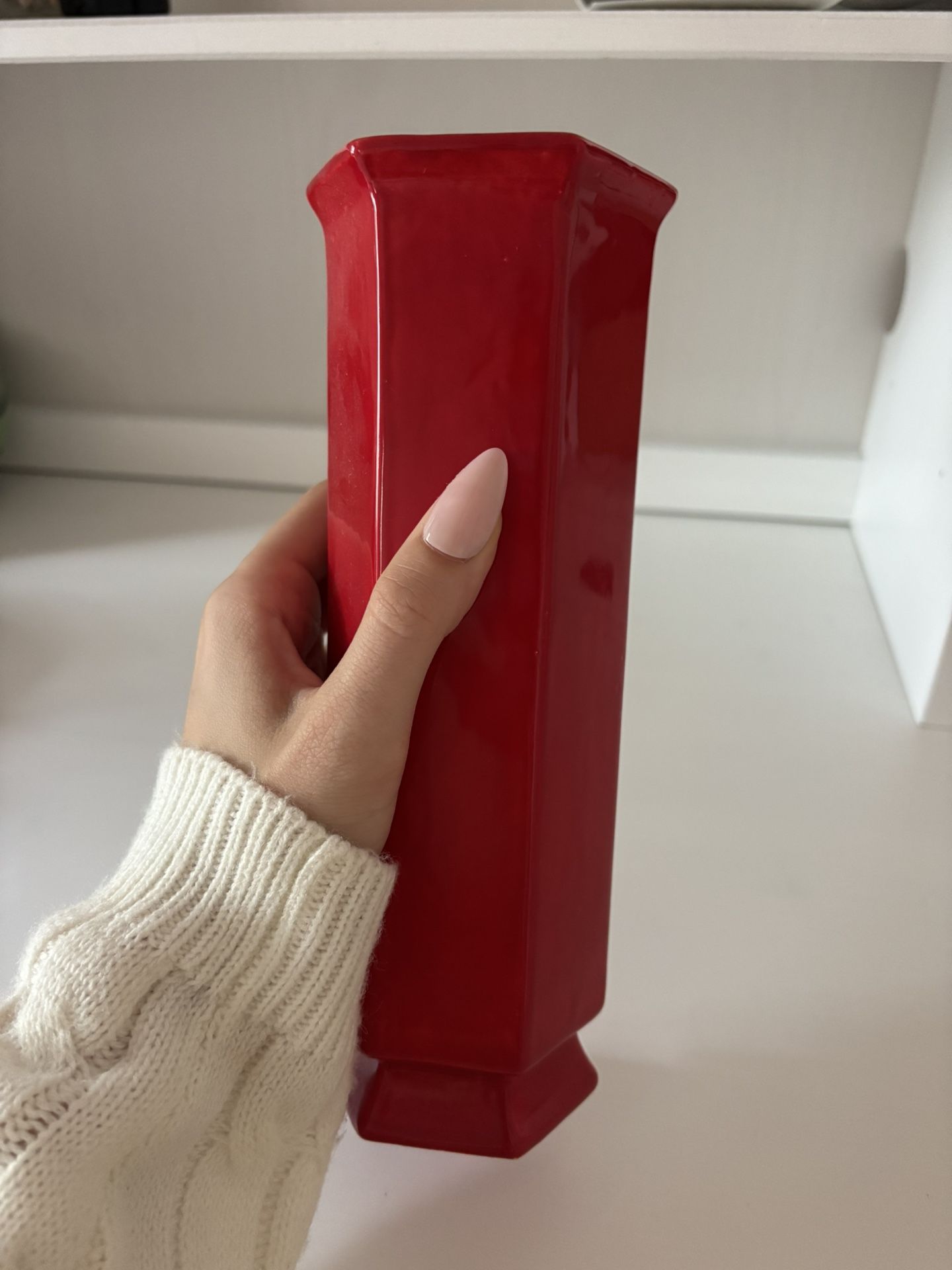 Red Ceramic Vase