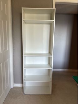 White bookshelf