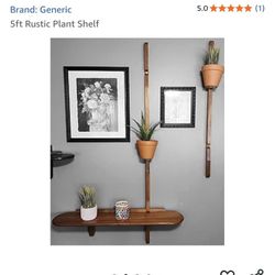 5ft Rustic Plant Shelf