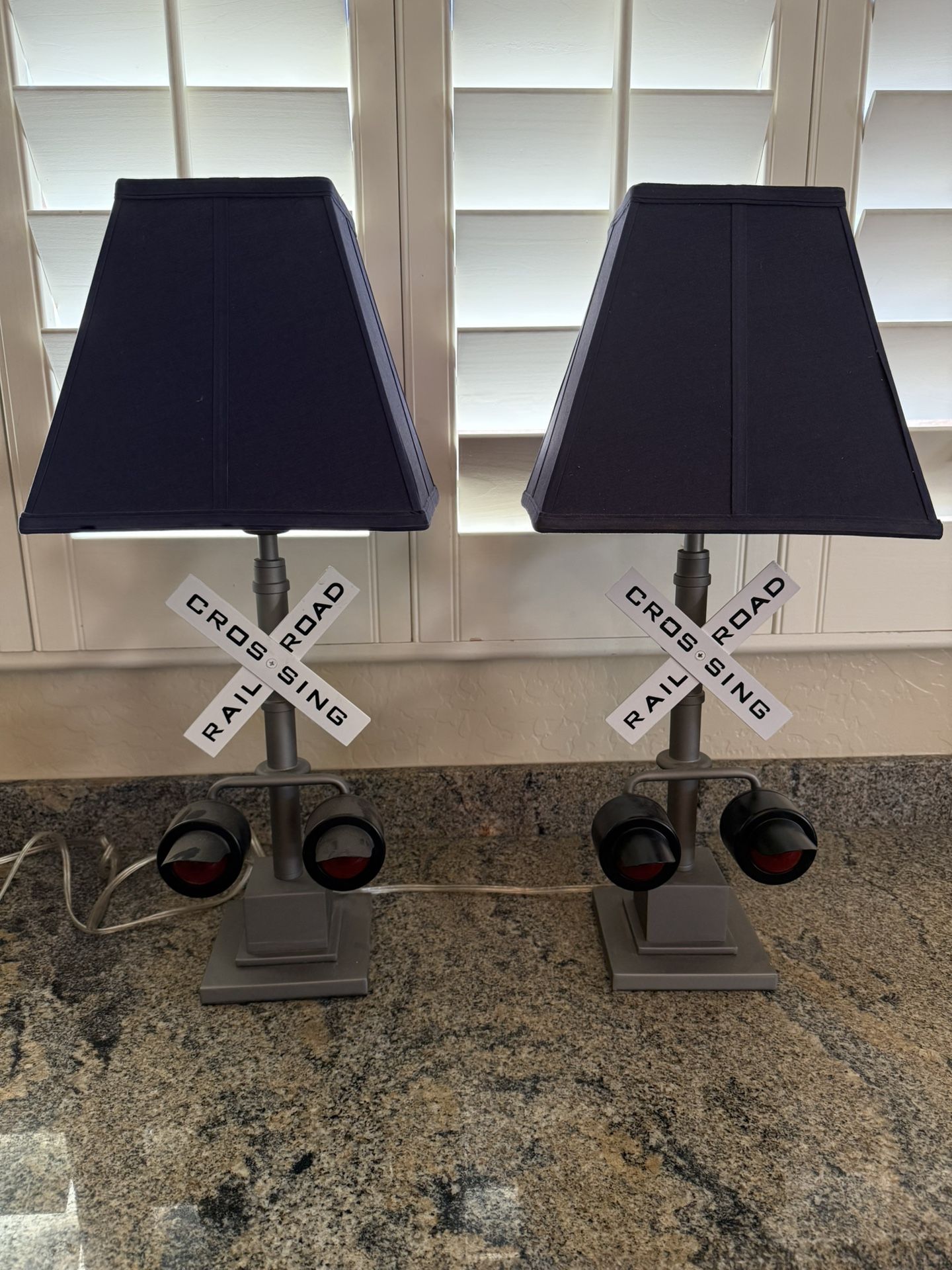 Pottery Barn Kids Railroad Crossing Lamps