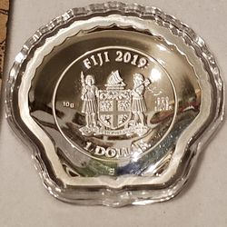 FIJI 2019 Dollar, Silver - PF70? - Ultra Cameo! Scallop Shell, Mint Condition!