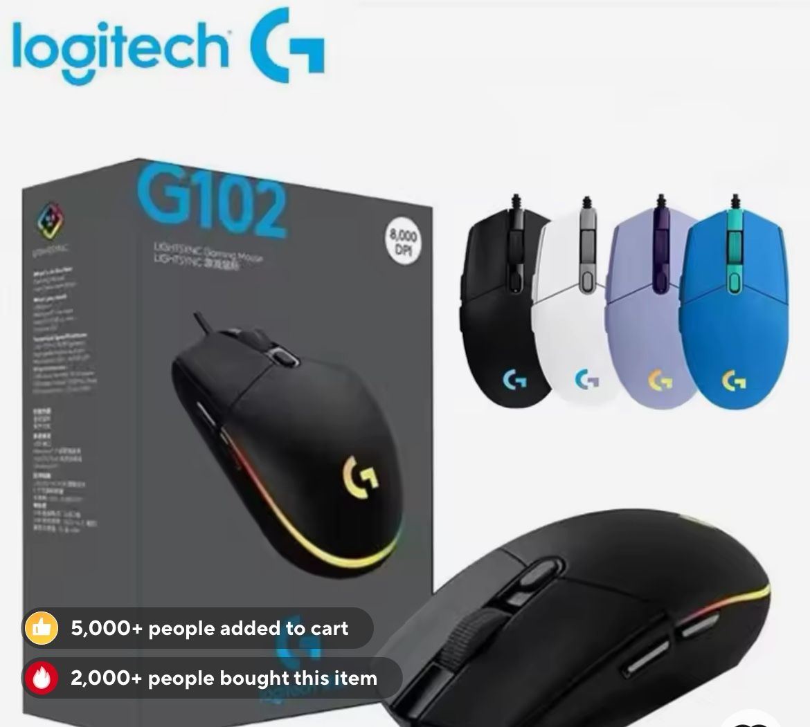 Logitech Gaming Wired Mouse SHIPPING ONLY