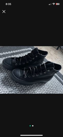Woman Leather High Top Converse Shoes (new) 