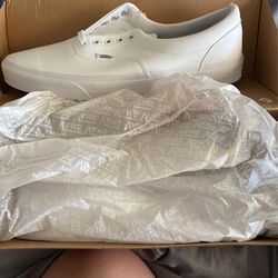 White Leather Vans