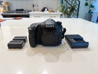 Sony A77 II (ILCA-77M2) + 2 Genuine Sony Batteries + Charger — 4,778 Shutter Count