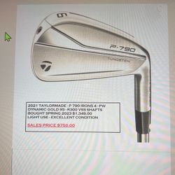 TaylorMade 2021 P 790 Irons  4 - PW