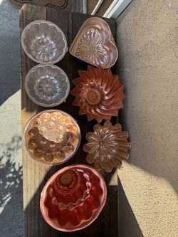 Vintage jello copper molds