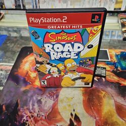 Simpsons Road Rage (Sony PlayStation 2, 2001) Complete w/Manual 