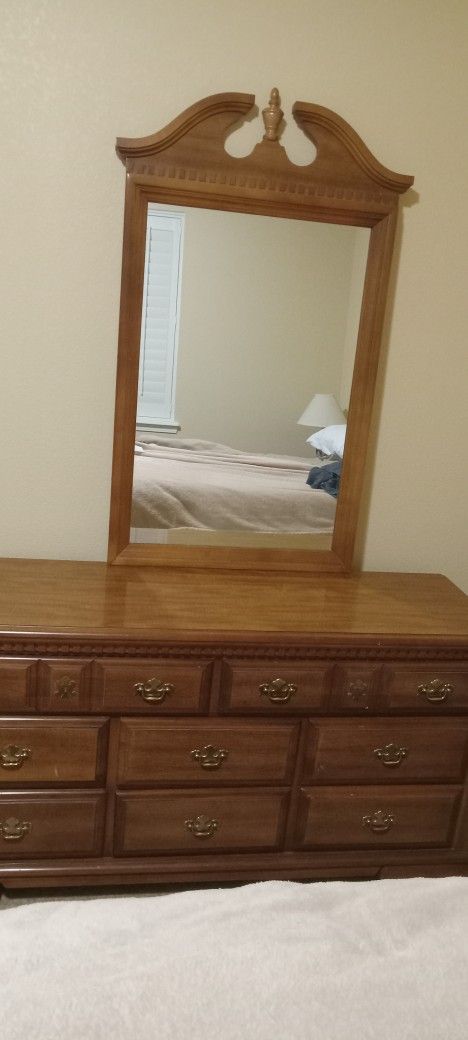 Dresser and mirror