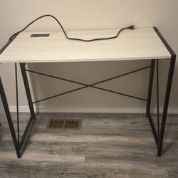 Work Desk With Outlet And USB Ports
