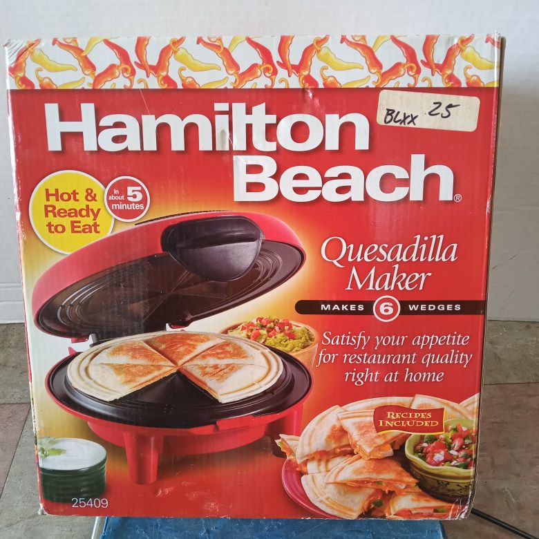 Hamilton Beach, Kitchen, Hamilton Beach Quesadilla Maker Recipe Book