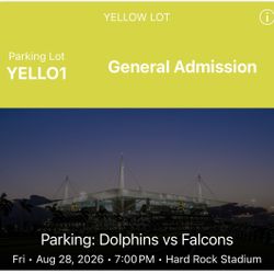 Dolphins Vs Falcons Parking