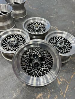 15x7 Vintage Conversion Van Express Astro Mesh Cross Classic Wheels Mag Aluminum