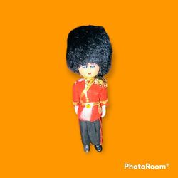 Vintage Hard Plastic Scottish Doll Buckingham Palace Guard 
