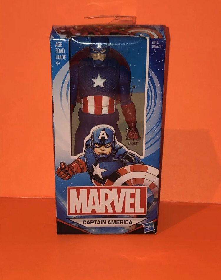 Marvel Captain America Action Figure 6" Plastic Boys Ages 4 & Up Hasbro NEW