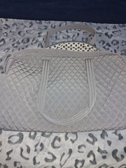 Gray Vera Bradley Quilted Weekender Bag
