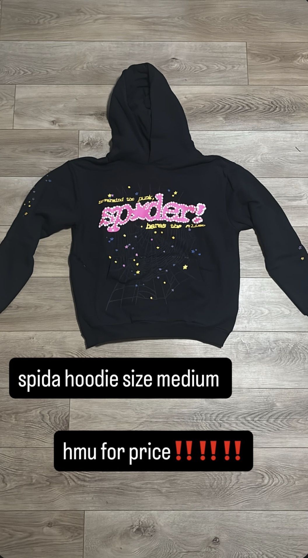 Black spida hoodie