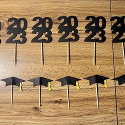 Graduation 2023 Cardstock Cupcake Toppers