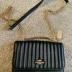 Black Coach Crossbody Purse 