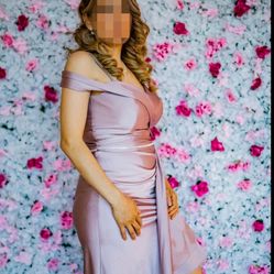 Light Purple Satin Gown