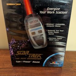New Vintage Star Trek The Next Generation Type I Phaser Mouse