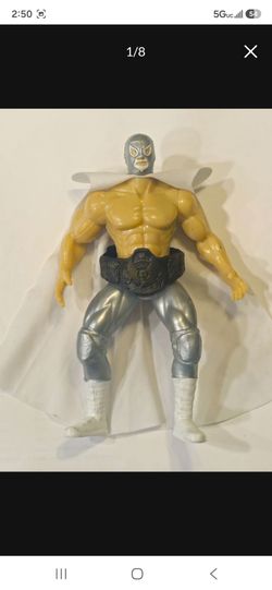 VINTAGE MEXICAN LUCHADOR . MEXICAN BOOTLEG . LUCHA LIBRE LEGENDS (EMLL) . ARENA WRESTLERS . EL SANTO 7 " ACTION FIGURE .