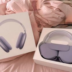 Airpods max purple (open box) new