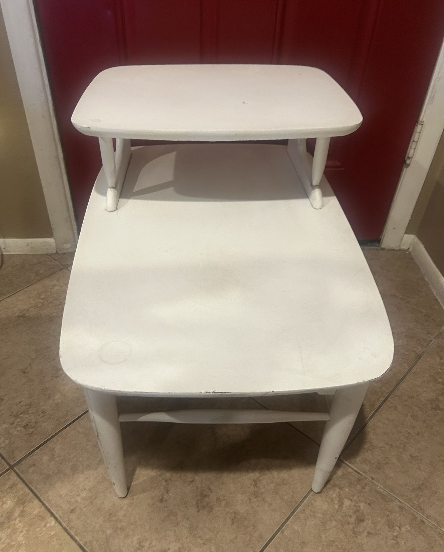 Wooden Two Tier End Table