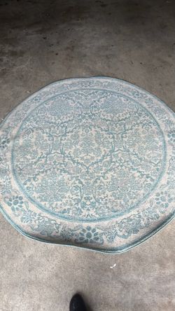 Blue & White Round Rug by Safavieh