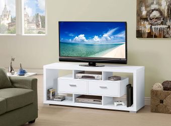 Coaster Furniture 59 Inch TV Stand Console with Shelves Drawers White - BRAND NEW IN BOX