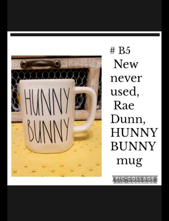 New, Rae Dunn, Hunny Bunny Mug...
