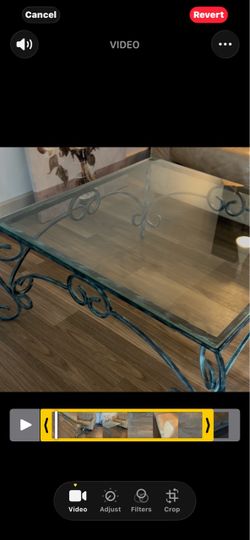 Glass coffee table- iron glass