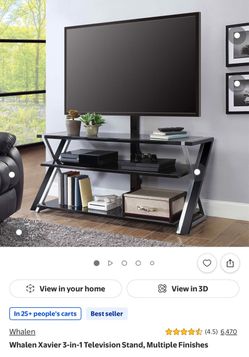 Swivel tv glass stand