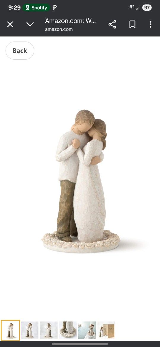 willow tree promise cake topper