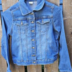 Crazy 8 Denim Jacket with Pockets Girls Size 10/12