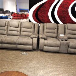 

[[ASK DISCOUNT COUPON🍥 sofa Couch Loveseat  Sectional sleeper recliner daybed futon ] Mcc Cobblestone Reclining Living Room Set 