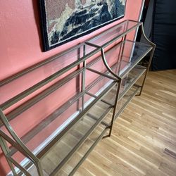 Shelf Gold And Glass 
