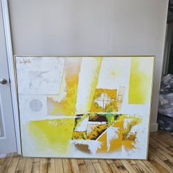 Original Lee Renolds Signed (Vanguard Studios) Abstract Oil Painting (48x60)