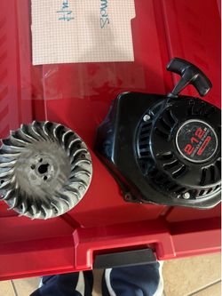 Mini bike flywheel and pulley