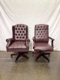 High back Executive office Chairs, Burgundy